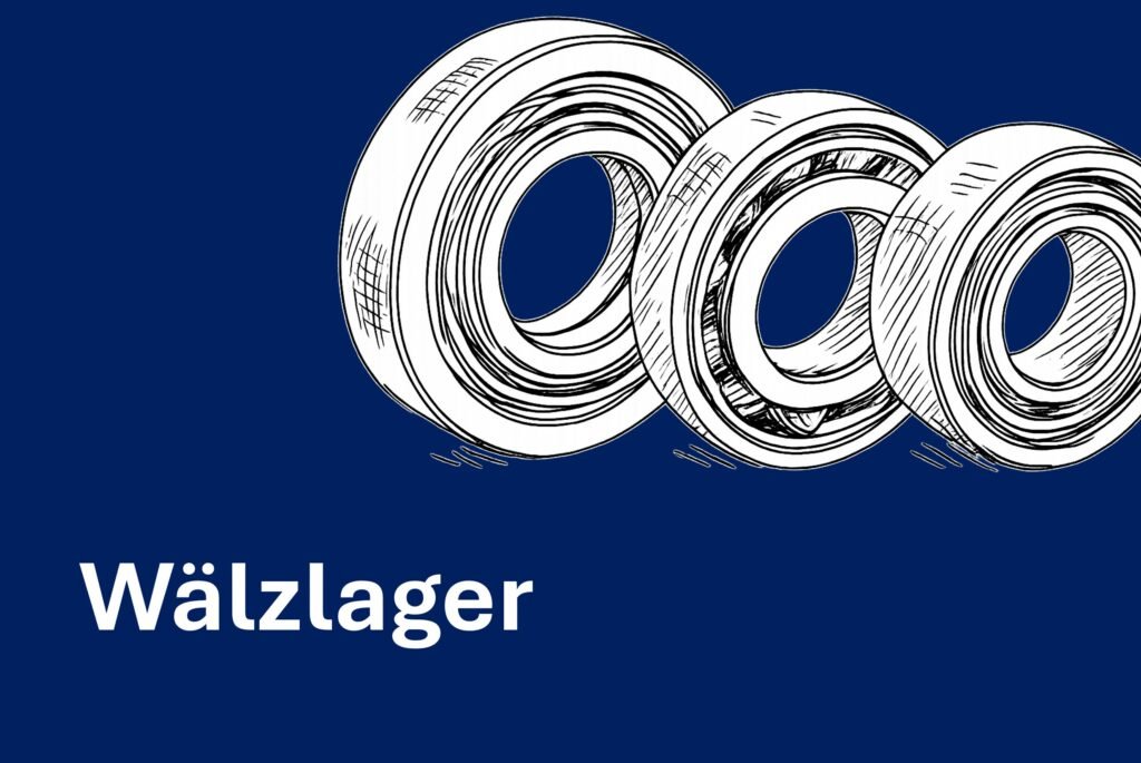 Verschiedene Wälzlager Typen als Kollage