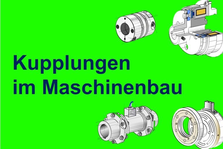 Kollage verschiedener Kupplungen für den Maschinenbau. Schaltbare und nicht schaltbare Kupplungen