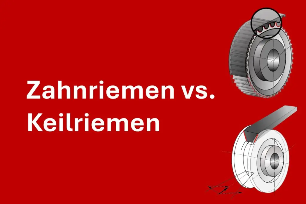 Abbildung von Zahnriemen und Keilriemen im Vergleich